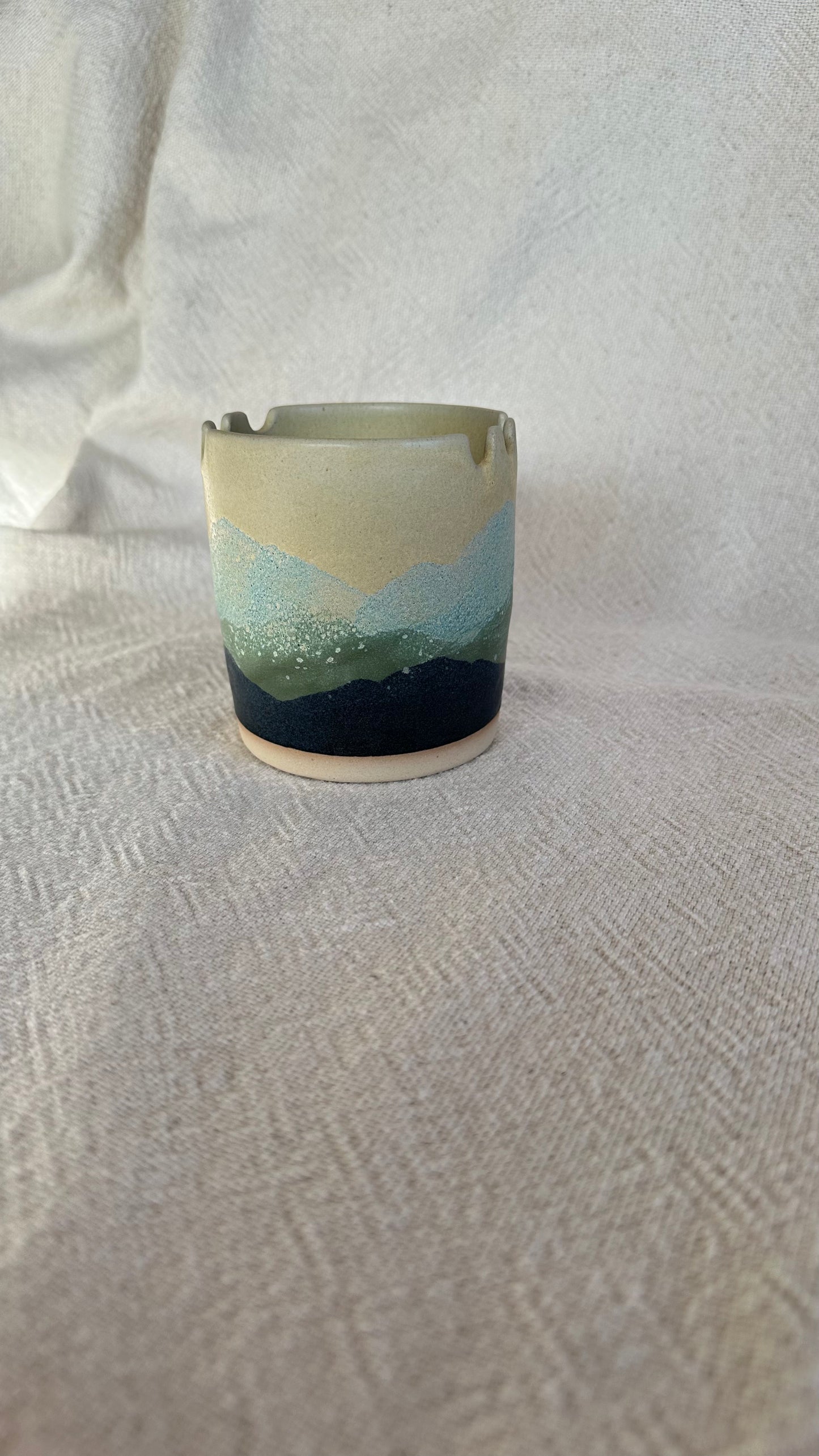 Blue Mountain Ceramic Paintbrush Pot